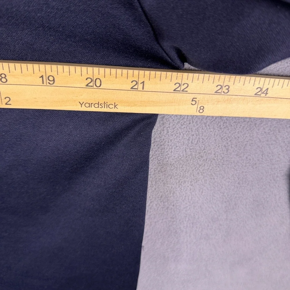 Olympic Mens L Made In USA Mock Neck Navy‎ Full Zip Long Sleeve Fleece Vintage